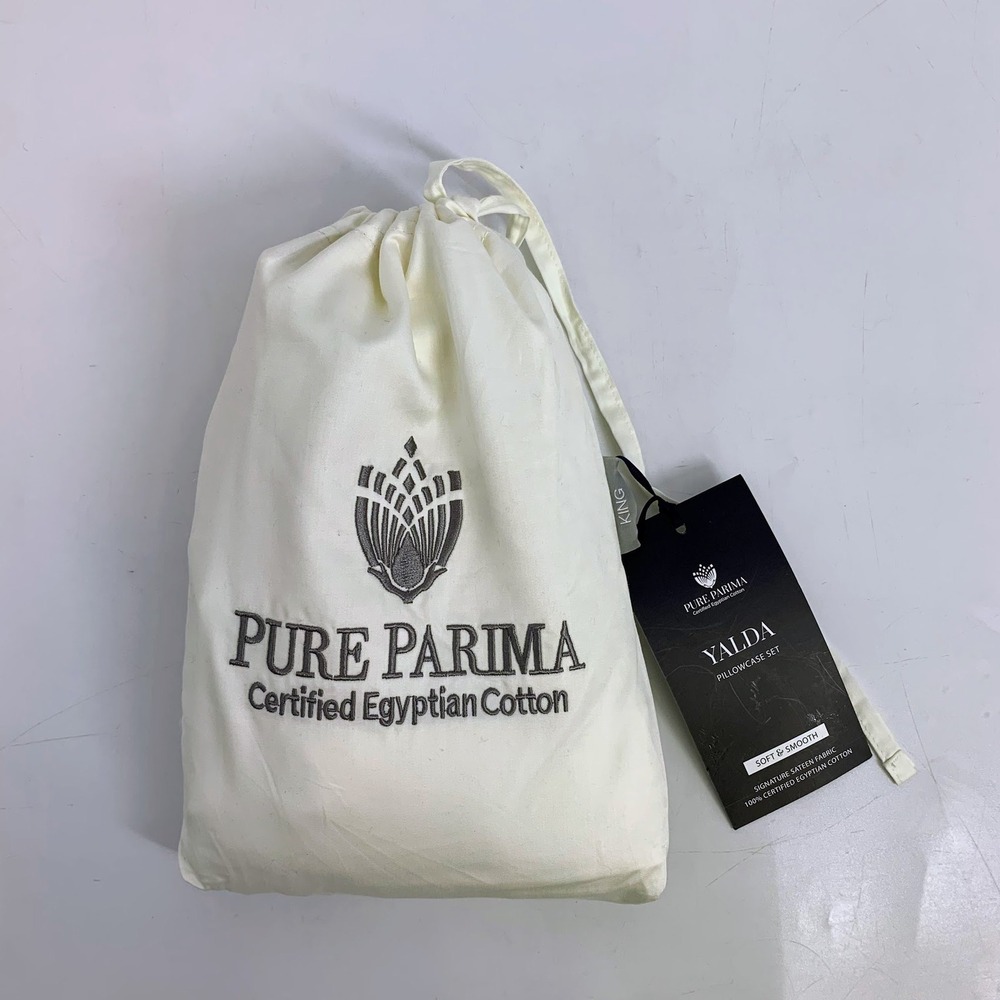 Pure Parima Yalda Pillowcase Set Certified Egyptian Cotton Soft Smooth King
